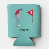 Rafraîchisseur Pour Canette Thème de golf bleu clair (Dos)