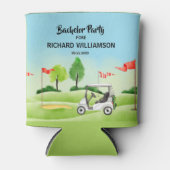 Rafraîchisseur Pour Canette Thème de golf pour l'enterrement de vie de garçon (Devant)