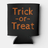 Rafraîchisseur Pour Canette Thème d'Halloween noir et orange (Devant)