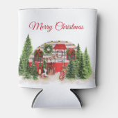 Rafraîchisseur Pour Canette Thème extérieur du camping de Noël Trailer (Devant)