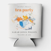 Rafraîchisseur Pour Canette Thème floral moderne pour la fête de mariage avec  (Devant)