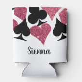 Rafraîchisseur Pour Canette Thème Vegas Paillettes Roses Demoiselle d'Honneur (Dos)