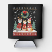 Rafraîchisseur Pour Canette Three Cat Funny Christmas Cat Ugly Xmas Sweater Me (Devant)