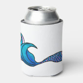 Rafraîchisseur Pour Canette Tie Dye Blue Mermaid queue (Can devant)