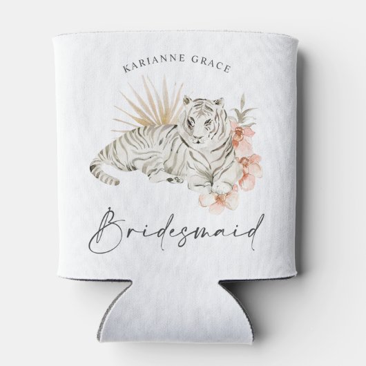 Rafraîchisseur Pour Canette Tigers Boho Tropical Bachelorette Bridesmaid (Dos)