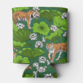 Rafraîchisseur Pour Canette Tigres dans l'étang blanc de lotus (Dos)