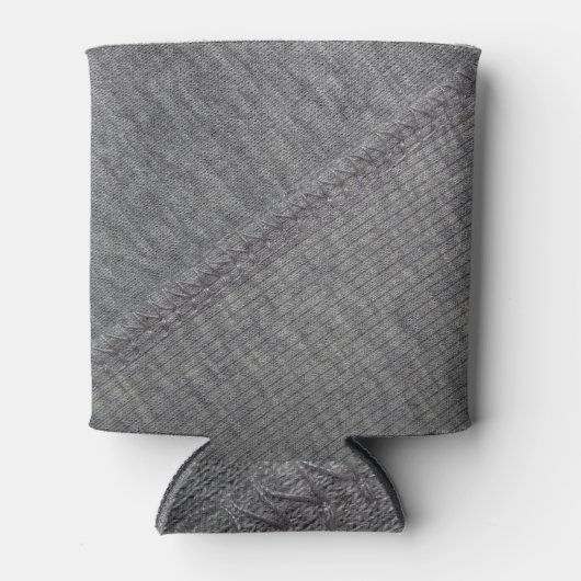 Rafraîchisseur Pour Canette Tissu gris : texture cousue abstraite. (Devant)