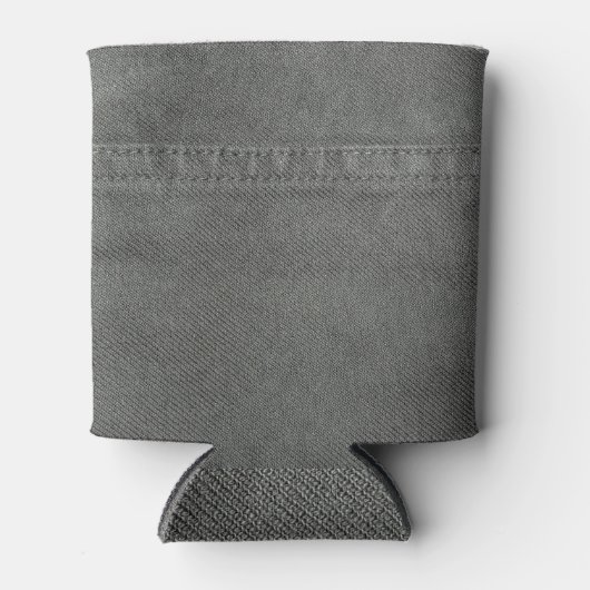 Rafraîchisseur Pour Canette Tissu vert avec piqûres de kaki : Closeup. (Devant)