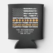 Rafraîchisseur Pour Canette Total Solaire Eclipse 2024 Personnalisé Patriotiqu (Devant)