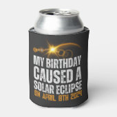 Rafraîchisseur Pour Canette total solaire éclipse drôle anniversaire 4-8-2024  (Can devant)