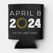 Rafraîchisseur Pour Canette Total Solaire Eclipse USA 8 avril 2024 (Devant)