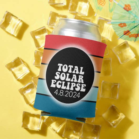 Rafraîchisseur Pour Canette Total Solar Eclipse - 2024 rétro design (Été in situ)