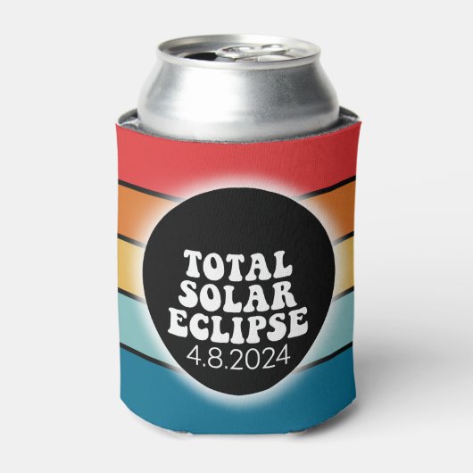 Rafraîchisseur Pour Canette Total Solar Eclipse - 2024 rétro design (Can devant)