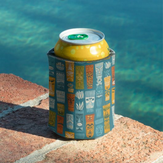 Rafraîchisseur Pour Canette Totems Tiki Rétro (Piscine in situ)