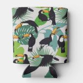 Rafraîchisseur Pour Canette Toucan Bird : Palm Feuille Motif (Dos)