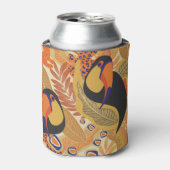 Rafraîchisseur Pour Canette Toucans sur branches, motif tropical sans soudure. (Can devant)