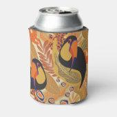 Rafraîchisseur Pour Canette Toucans sur branches, motif tropical sans soudure. (Can Dos)