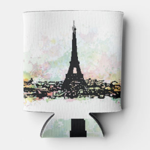 Rafraîchisseur Pour Canette Tour Eiffel : Aquarelle Paris Sketch.