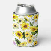 Rafraîchisseur Pour Canette Tournesol à l'aquarelle 7 (Can devant)