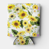 Rafraîchisseur Pour Canette Tournesol à l'aquarelle 7 (Devant)