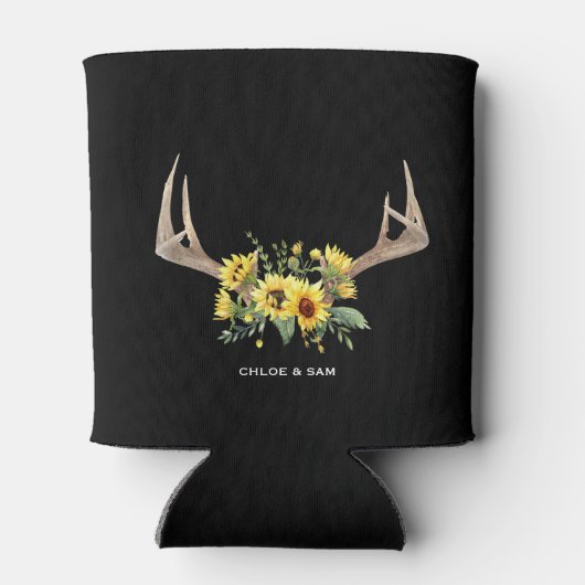 Rafraîchisseur Pour Canette Tournesol Mariage Rustique Personnalisé Peut refro (Dos)