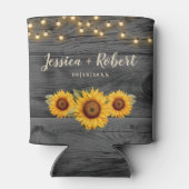 Rafraîchisseur Pour Canette Tournesol Rustique Mariage peut refroidir (Dos)