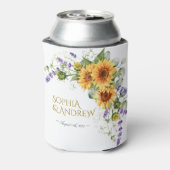 Rafraîchisseur Pour Canette Tournesols rustiques & Mariage Lavander (Can Dos)