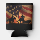 Rafraîchisseur Pour Canette Toute l'équipe américaine Roping Rodeo Can Cooler (Devant)