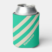 Rafraîchisseur Pour Canette Tracé rétro trois bandes avec nom (Can devant)