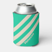 Rafraîchisseur Pour Canette Tracé rétro trois bandes avec nom (Can Dos)