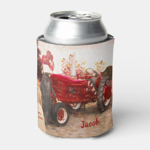 Rafraîchisseur Pour Canette Tracteur agricole Rouge Vintage Russe Automne Mois