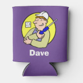 Rafraîchisseur Pour Canette Tradesman d'électricien avec nom (Devant)