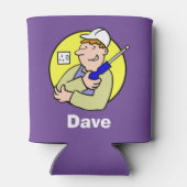 Rafraîchisseur Pour Canette Tradesman d'électricien avec nom (Dos)