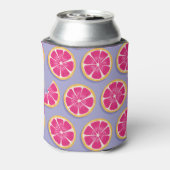 Rafraîchisseur Pour Canette Tranches de pamplemousse, motif violet vif. (Can Dos)