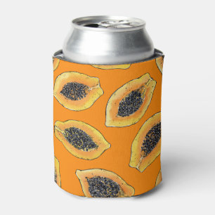 Rafraîchisseur Pour Canette Tranches de Papaya sur orange