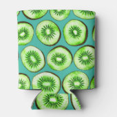 Rafraîchisseur Pour Canette Tranches Kiwi sur turquoise (Dos)