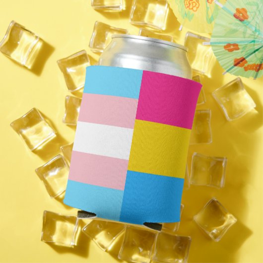 Rafraîchisseur Pour Canette Transgender Pansexual Dual Pride Flag (Été in situ)