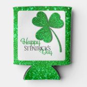 Rafraîchisseur Pour Canette Trèfle scintillant vert Joyeuse St Patrick (Devant)