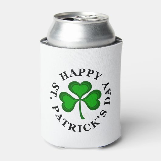 Rafraîchisseur Pour Canette Trèfle vert JOYEUX ST. PATRICK (Can devant)