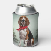 Rafraîchisseur Pour Canette Trek Walker Coonhound Dog en Noël de neige (Can devant)