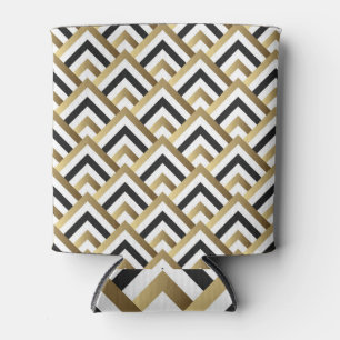 Rafraîchisseur Pour Canette Triangles Abstraits : Noir Or sans joint