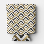 Rafraîchisseur Pour Canette Triangles Abstraits : Noir Or sans joint (Dos)