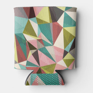 Rafraîchisseur Pour Canette Triangles Colorés, Formes géométriques Abstraites.