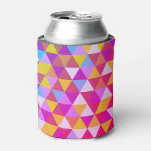 Rafraîchisseur Pour Canette Triangles polychromes en forme géométrique
