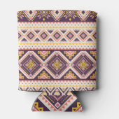Rafraîchisseur Pour Canette Tribal Aztec rayé, motif géométrique. (Dos)