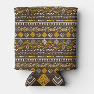 Rafraîchisseur Pour Canette Tribal Vintage : Ethnique Géométrique Sans Seamles