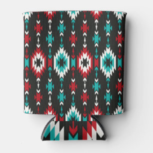 Rafraîchisseur Pour Canette Tribale colorée : motif géométrique transparent.