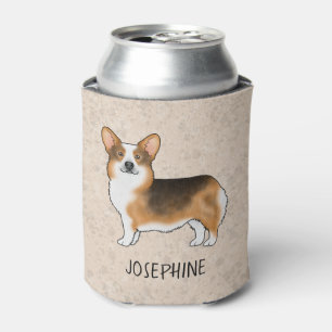 Rafraîchisseur Pour Canette Tricolor Rouge Pembroke Welsh Corgi Et Nom