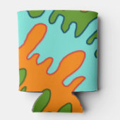 Rafraîchisseur Pour Canette Trippy Green Orange Liquid Dripe Motif Y2K (Dos)