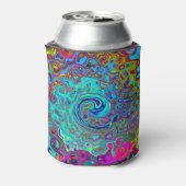 Rafraîchisseur Pour Canette Trippy Sky Blue Abstrait Retro Liquid Swirl (Can Dos)